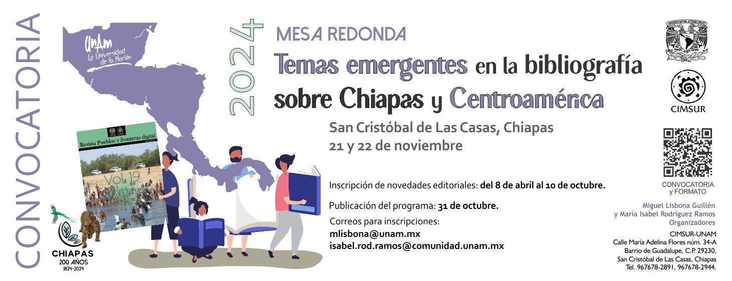 Mesa redonda Temas emergentes en la bibliografía sobre Chiapas y Centroamérica 2024 
